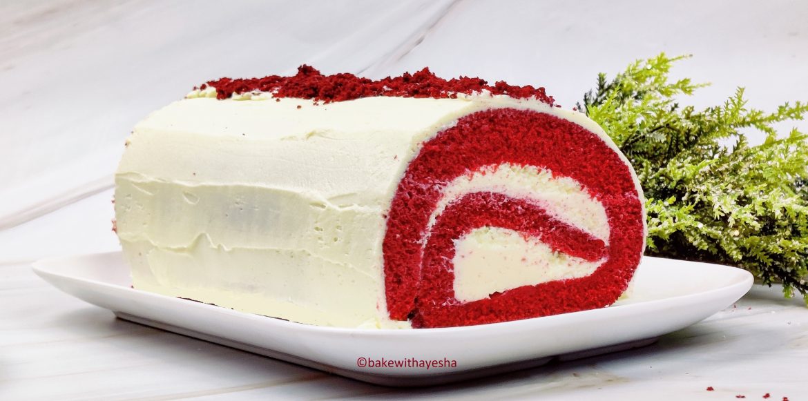 Red Velvet Swiss Roll Cake